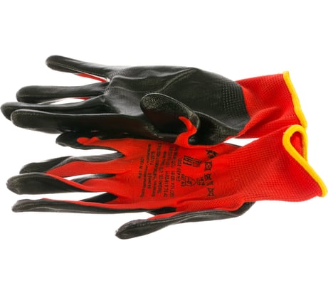 Нитриловые перчатки Элит-Профи, лайт, нейлоновая основа, красные, размер 8 N1501 8