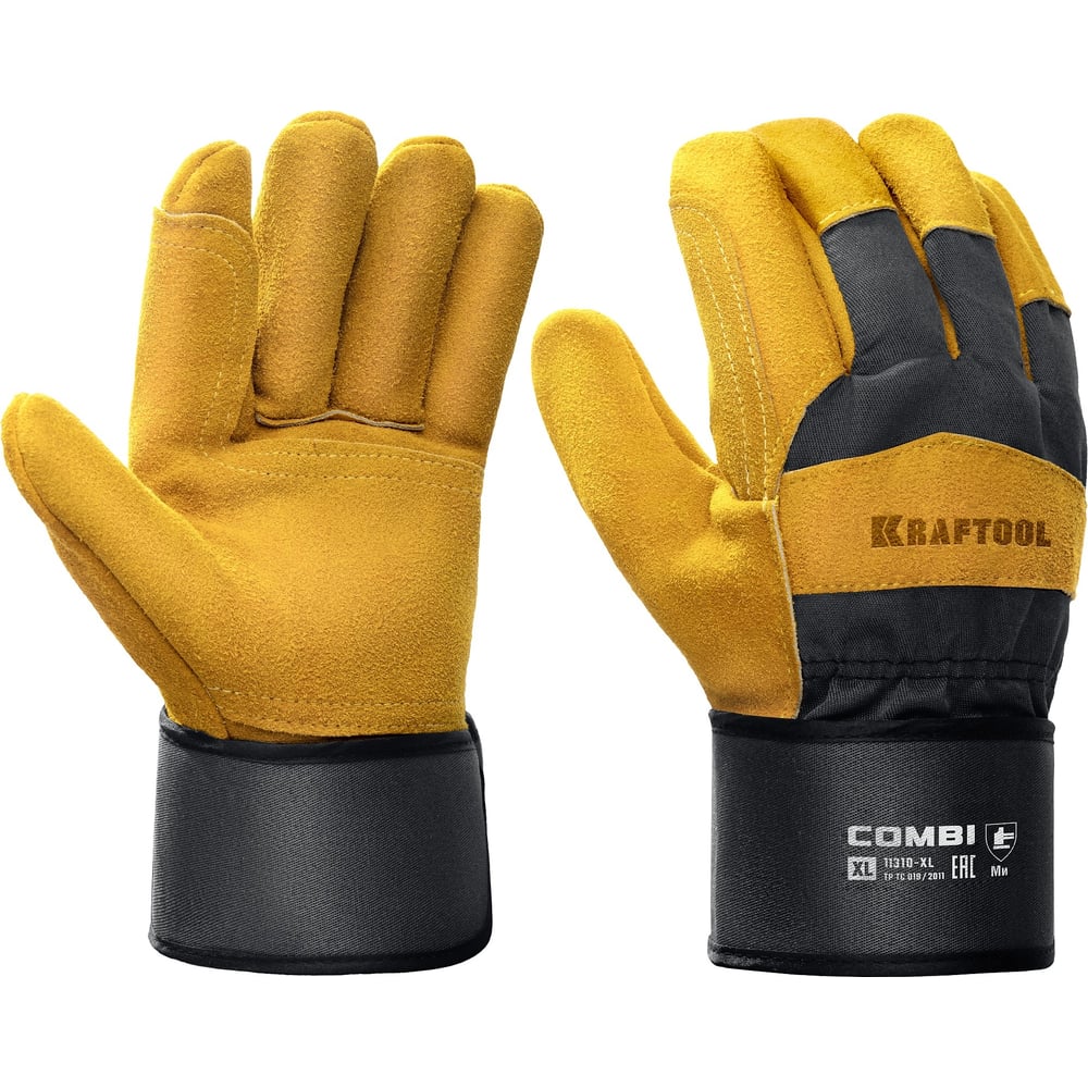 Комбинированные спилковые перчатки KRAFTOOL Combi XL 11310-XL ...