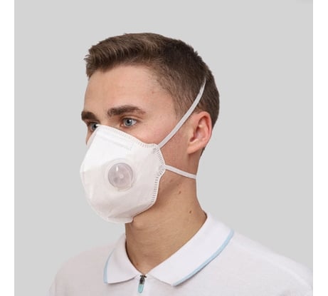 Полумаска фильтрующая респиратор МИРА МК3 FFP3, одноразовая, складная, двухпанельная, с угольным слоем МК3d_2P_sh
