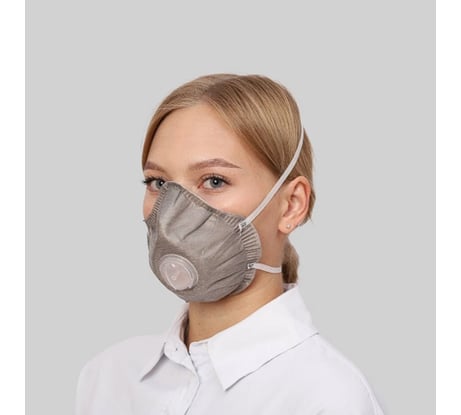 Полумаска фильтрующая респиратор МИРА ММК3+А FFP3, многоразовая, формованная, с угольным слоем МMK3dа_FR_sh