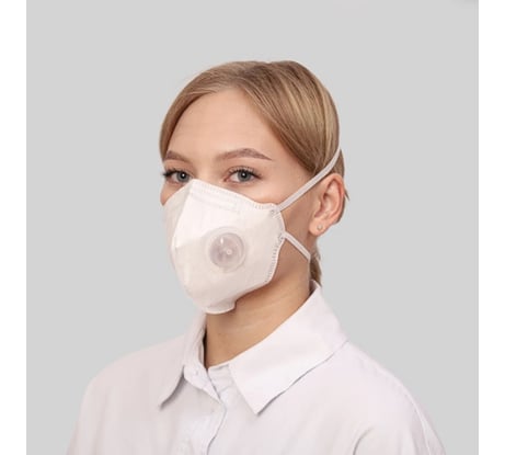 Полумаска фильтрующая респиратор МИРА МК2 FFP2, одноразовая, складная, двухпанельная, с угольным слоем МК2d_2P_sh