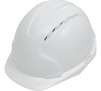 Строительная каска BIBER с храповым механизмом белая тов-184541