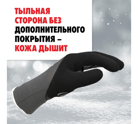 Перчатки защитные утепленные с покрытием из вспененного латекса Zebraflex MTE THERMO р.8 2899404028