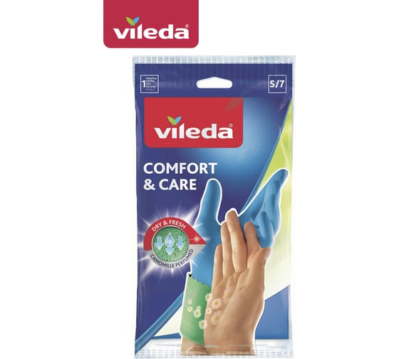 Перчатки Vileda Comfort&Care, р. S, 2 шт, 146262/2