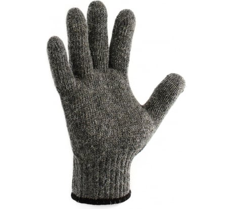 Перчатки полушерстяные Сибшнур серые 55 гр 101