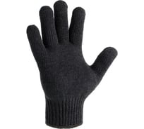 Перчатки трикотажные СИБШНУР Зима, двойные, р9, черные, 90 гр /9 107