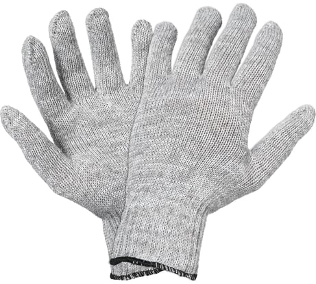 Перчатки трикотажные Airline ХБ серые, 1 пара, 7.5 класс/65г, мод.504 (200 шт.) ADWG026