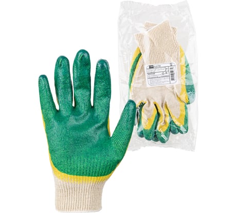 Перчатки х/б с двойным латексным покрытием TDM ELECTRIC "ЛАЙТ", трикотажные, 13, 1 пара SQ1016-0206