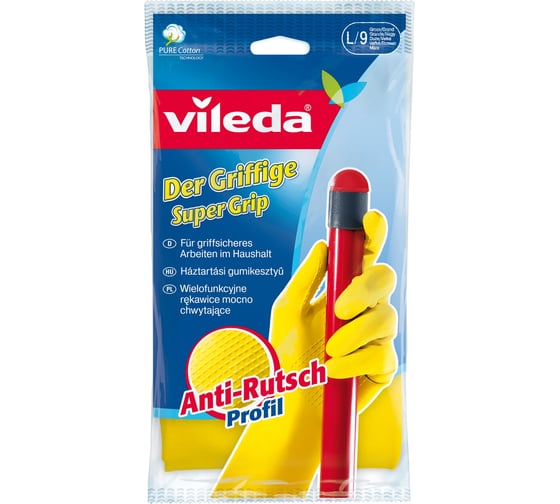 Универсальные перчатки VILEDA, размер L, набор 2 шт., 146097/2