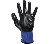 Хозяйственные перчатки с нитриловым покрытием Park EL-N126, размер 9/L, цвет синий/черный, 001058