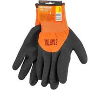 Перчатки утепленные акриловые STARTUL с ворсом, латексное рельефное покрытие, 10 размер ST7126-10