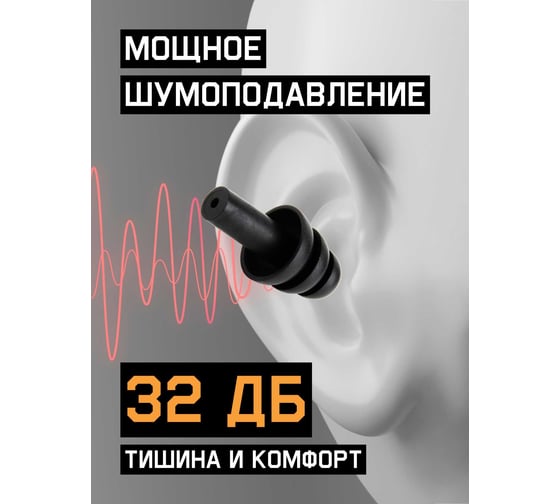 Беруши многоразовые Jeta Safety 32 дБ, бокс JEM-732