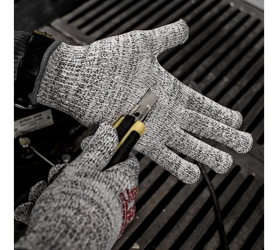 Перчатки из полиэтиленовой пряжи от порезов Jeta Safety Самурай 01, 5 класс, серые, JC051-С01/ХL, размер ХL JC051-С01-ХL