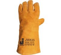 Защитные перчатки Jeta Safety, желтые, из коровьей кожи с хб подкладкой, размер XL, JWK45