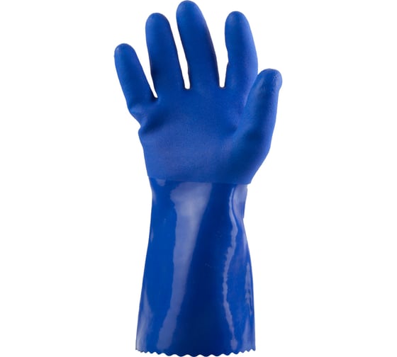 Защитные химические перчатки с покрытием из ПВХ Jeta Safety JP711, синие, размер XL JP711-XL