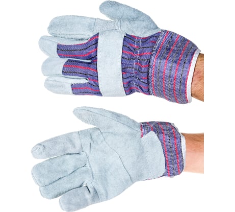 Комбинированные спилком перчатки Дока, серые, RX4027,10" BC DK.3500.10490