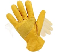Перчатки кожаные рабочие ROOMY р.XL GLOVESXL