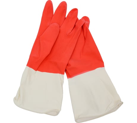 Перчатки хозяйственные Континентпак BiColor красно-белые XL (120) 139465