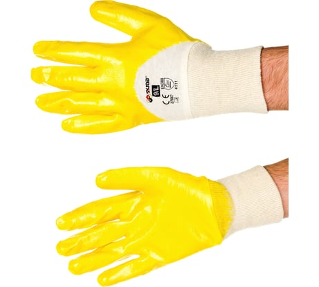 Перчатки SKRAB, хлопок с нитриловым гладким покрытием, 9/L 27667