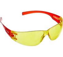 Защитные очки открытого типа Зубр Мастер, желтые, пластиковые дужки, 110326