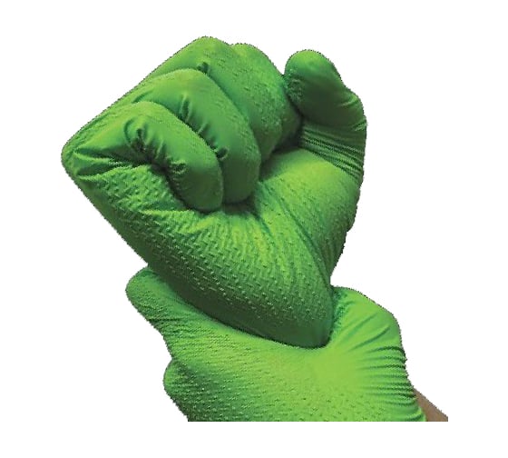 Нитриловые перчатки, A1 FROGLEGS NITRIL GLOVES зеленые, размер L, упаковка 100шт A1-Froglegs L