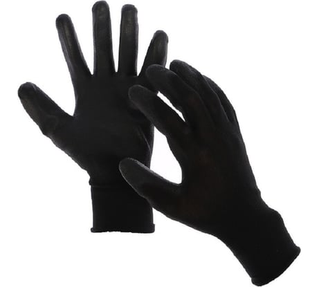 Нейлоновые перчатки с латексным обливом Bull, черные, 12 пар PRC233