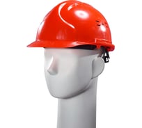 Защитная каска Исток евро, храповик красная, текст. аммортизатор, КАС-003-КР