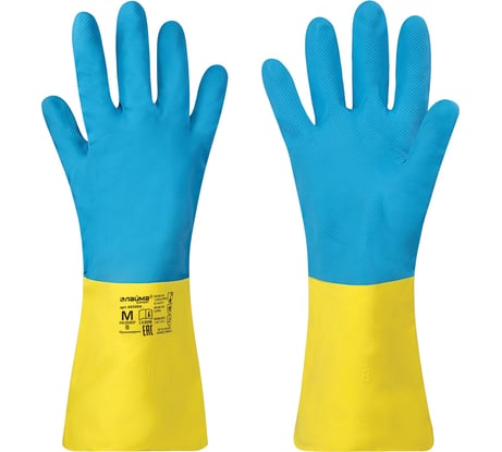 Неопреновые перчатки LAIMA НЕОПРЕН EXPERT 90гр/пара химически устойчивые х/б напыление M 605004