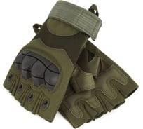 Перчатки трекинговые Следопыт TACTIC POWER без пальцев, с защитой суставов, зеленые, размер XXL/250/ PF-TG-04