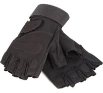 Перчатки трекинговые Следопыт TACTIC без пальцев, с защитными накладками, черные, размер XL/250/ PF-TG-02