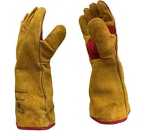 Краги Master-Pro СВАРЩИК ЛЮКС категория А+, спилковые с х/б подкладкой, прошиты арамидной нитью Kevlar, 11 размер, 3 пары 10825-KSL-11-3