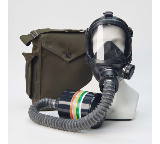 Противогаз фильтрующий БРИЗ "-3301(ППФ)" марки A3B3E2K2AXР3 R D с лицевой частью "-4301М(ППМ)" категория 2 и с соединительной трубкой 500103023