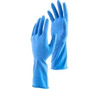 Хозяйственные латексные перчатки СИБРТЕХ, c двойным хлопковым напылением, размер M, 67951
