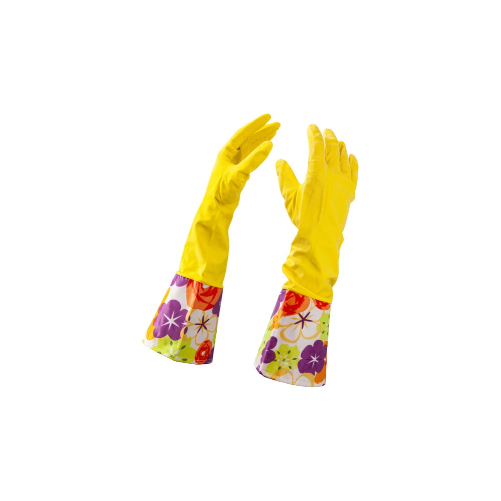 Перчатки хозяйственные Guppy прочный латекс, с х/б напылением ...