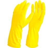 Перчатки хозяйственные Guppy прочный латекс, х/б напыление, размер S 7000101