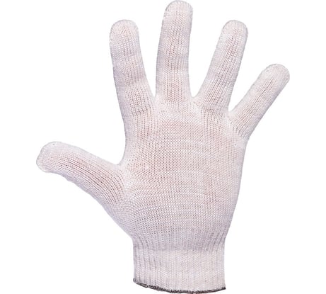 Хлопчатобумажные перчатки DolleX, без покрытия, 4 нитки, упаковка 200 пар, белые, 200PN-4W