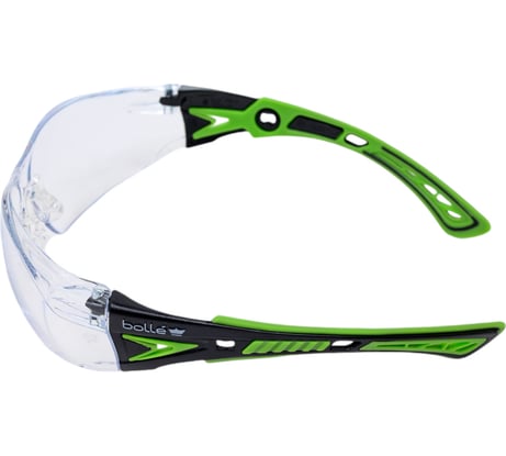 Открытые очки Bolle RUSH+, clear, зеленые дужки PLATINUM RUSHPPSIG