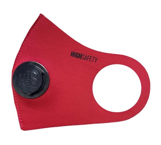 Многоразовая неопреновая защитная маска HIGH SAFETY с клапаном, красный, S/M HS-M01-KR-SM1