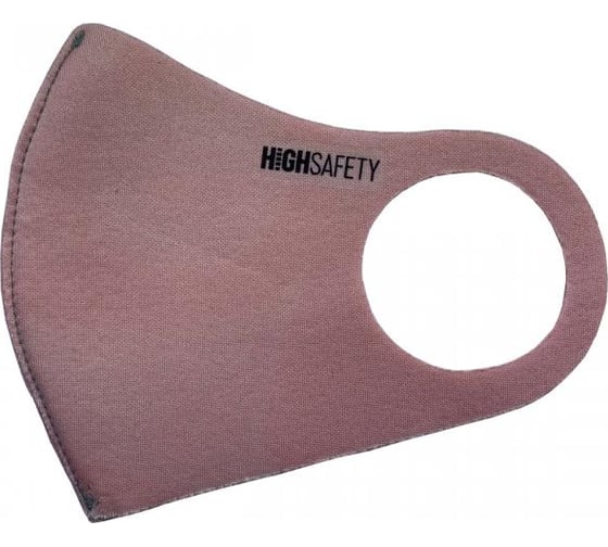 Многоразовая неопреновая защитная маска HIGH SAFETY, розовый, L/XL HS-M01-RO-LXL1