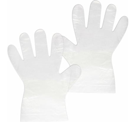 Полиэтилен перчатки LAIMA однораз, 50 пар 100 шт, размер L большой, подвес, 605025