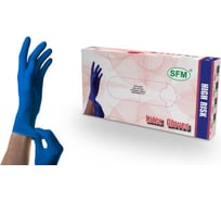Перчатки SFM HIGH RISK (13гр) латекс н/стер.неоп. текстур. хлор. однокр. МАЛ. (S, 6-7) (Германия) / СИНИЕ 4036534460207