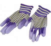 Перчатки нейлоновые Добросад "Радуга" с ПВХ покрытием полуоблитые с точкой, мультицвет, р. 8 788-418