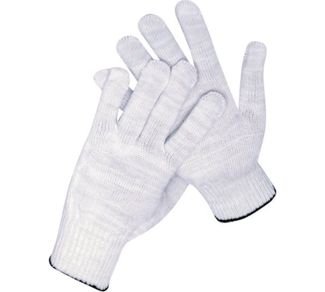 Хлопчатобумажные перчатки Ultima, 10 класс, 4-х нитка, белые, 10 пар, GL010509УП