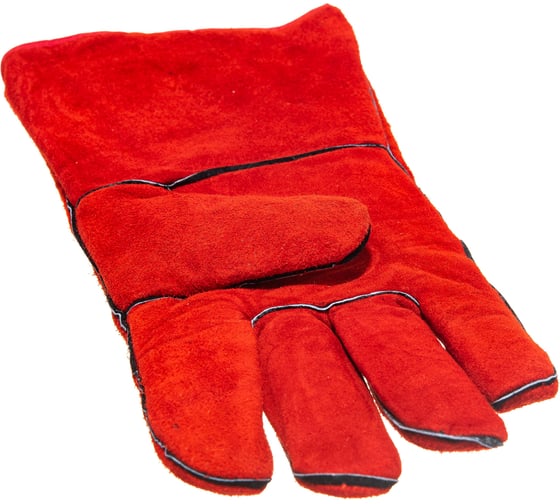 Спилковые краги Элит-Профи WINTER Red Lux, BOA А0301-В