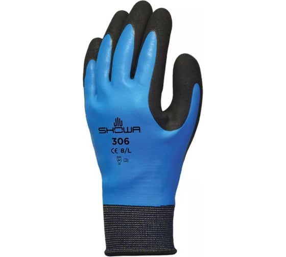 Защитные перчатки SHOWA Hold Durable 306 (Blue, L, Артикул: ) SHOWA306L 1