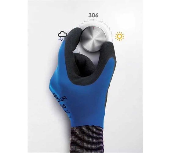 Защитные перчатки SHOWA Hold Durable 306 (Blue, S, Артикул: ) SHOWA306S