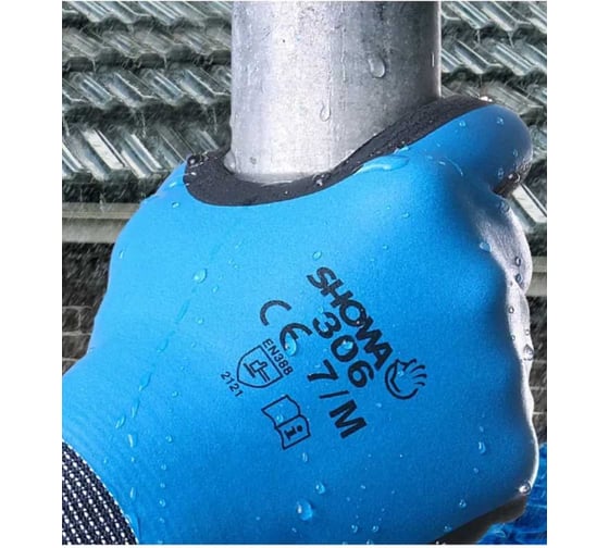 Защитные перчатки SHOWA Hold Durable 306 (Blue, M, Артикул: ) SHOWA306M