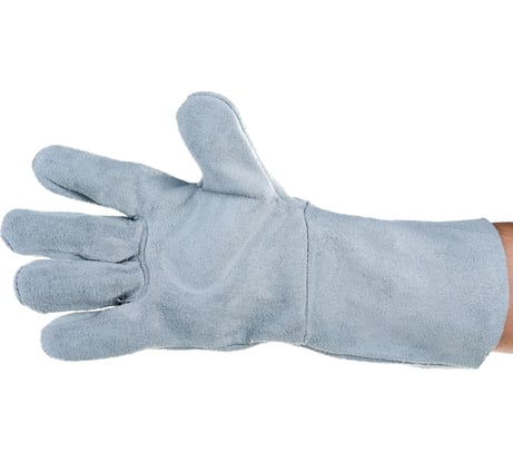 Серые спилковые краги 35см Профессионал 9908155