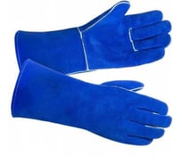 Краги спилковые пятипалые ATLASWELD синие с подкладом, ATLKRGSIN