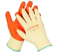 Перчатки рабочие STAYER "EXPERT" с рельефным латексным покрытием, 10 класс, S-M 11407-S